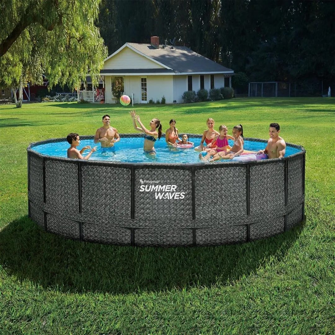 Summer Waves Elite Frame Zwembad 549x132cm - Antraciet
