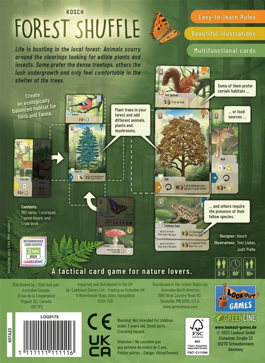 Lookout Games Forest Shuffle - Tactisch kaartspel voor natuurliefhebbers