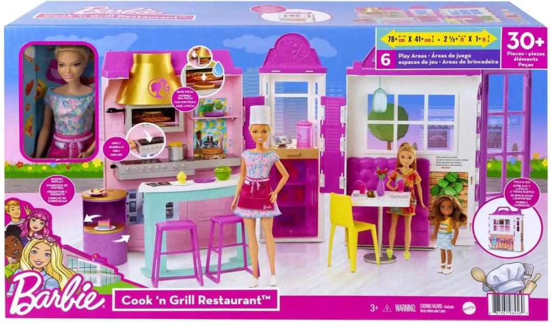 Barbie Kook & Grill Restaurant Pop & Speelset