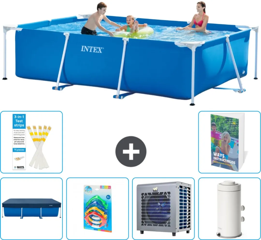 Intex Rechthoekig Frame Zwembad 300x200x75cm