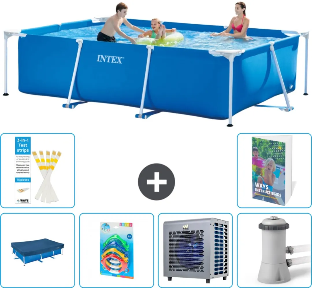 Intex Rechthoekig Frame Zwembad 300x200x75cm - Blauw - 28272NP