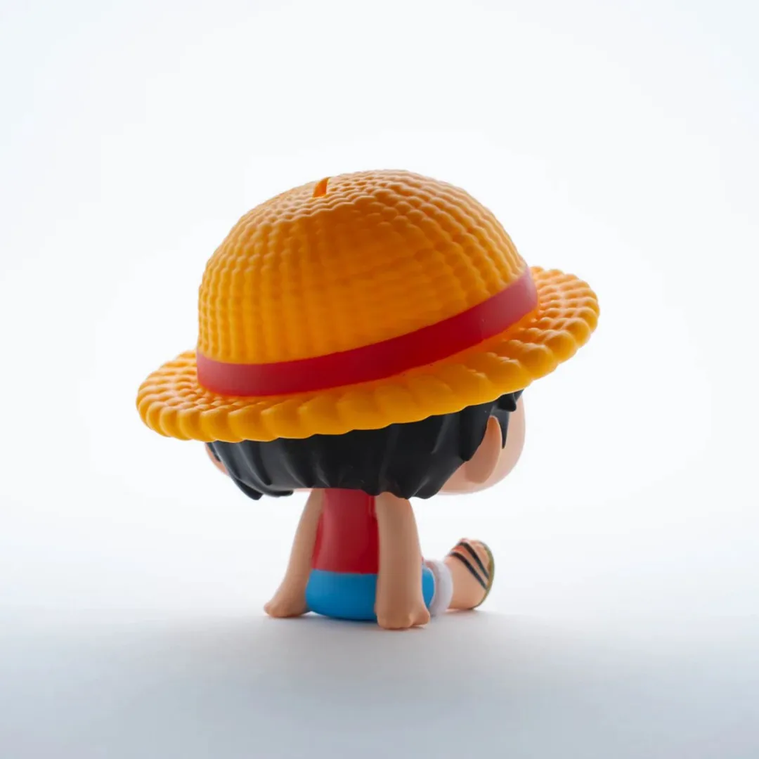 Plastoy One Piece Chibi Luffy Spaarpot - Blauw/Geel/Rood