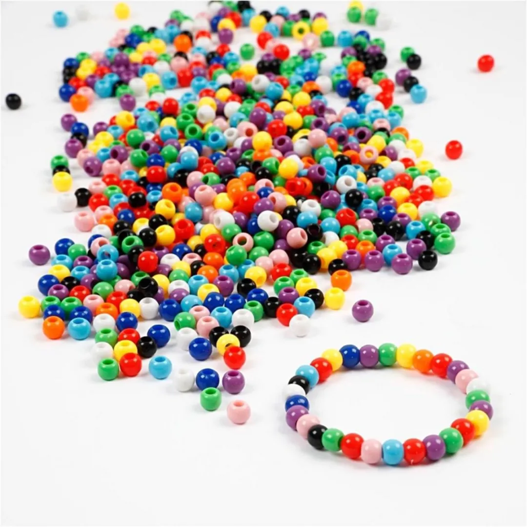 Creativ Company Pony Kralen Emmer 6mm - Multi - 3830 Stuks