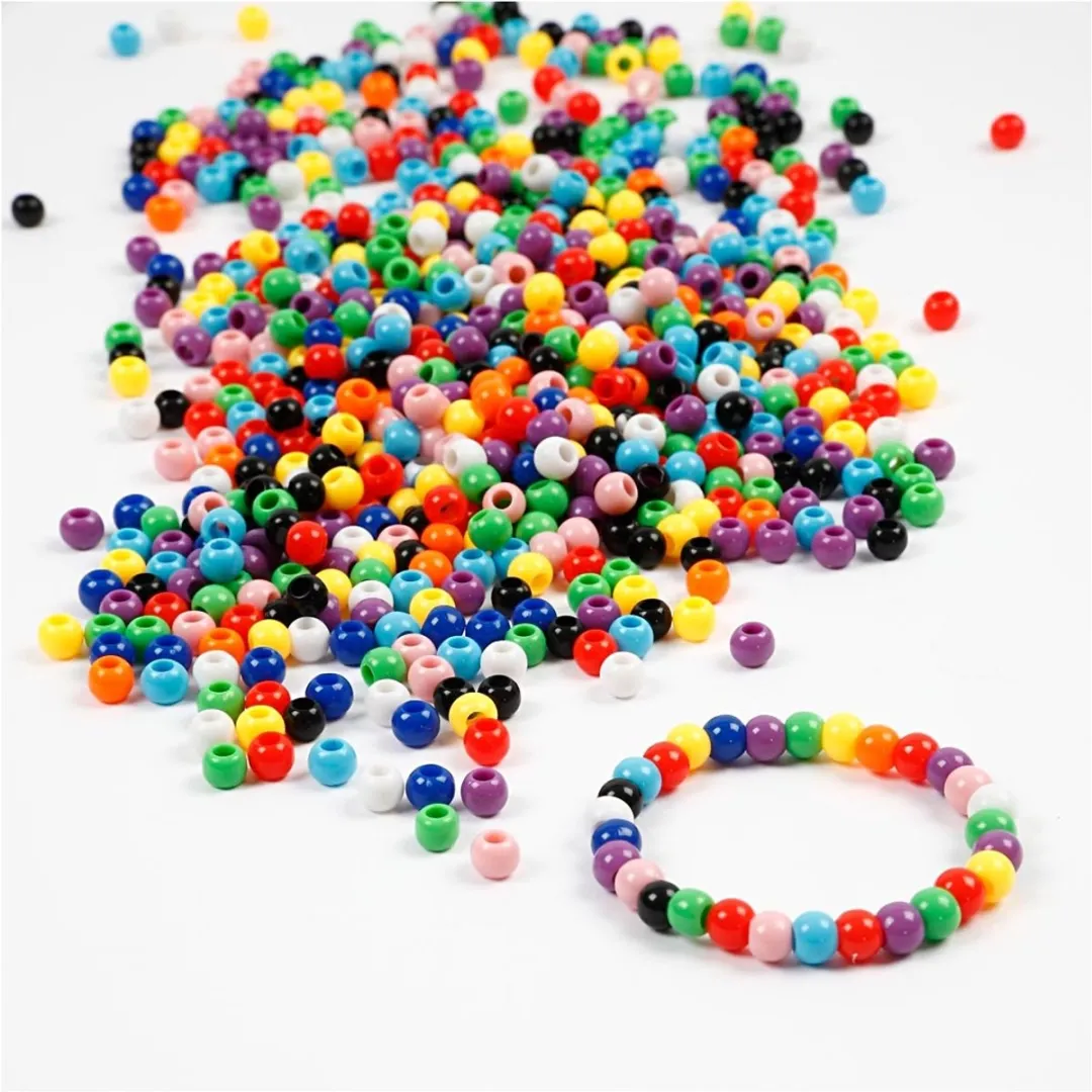 Creativ Company Pony Kralen Emmer 6mm - Multi - 3830 Stuks