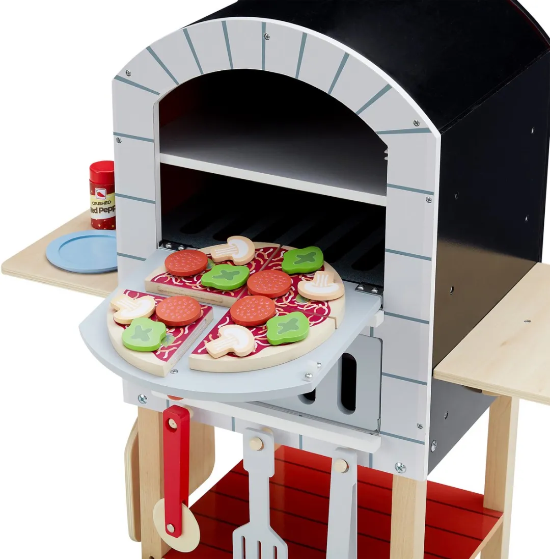 Teamson Kids Houten Pizzaoven - Grijs