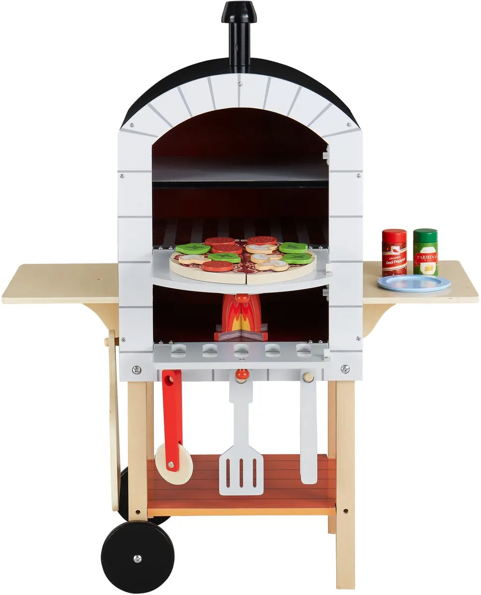Teamson Kids Houten Pizzaoven - Grijs