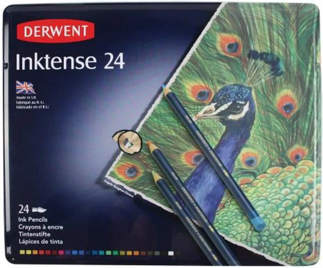 Derwent Inktense Kleurpotloden In Blik - 24 Stuks - Assorti