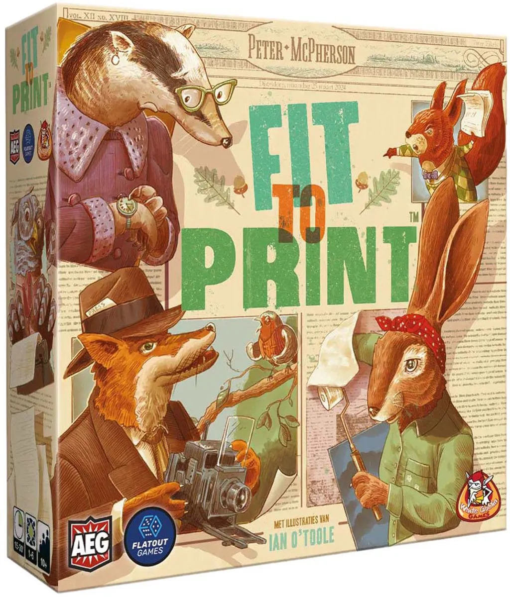 White Goblin Games Fit to Print Familiespel WGG2408 - 10+