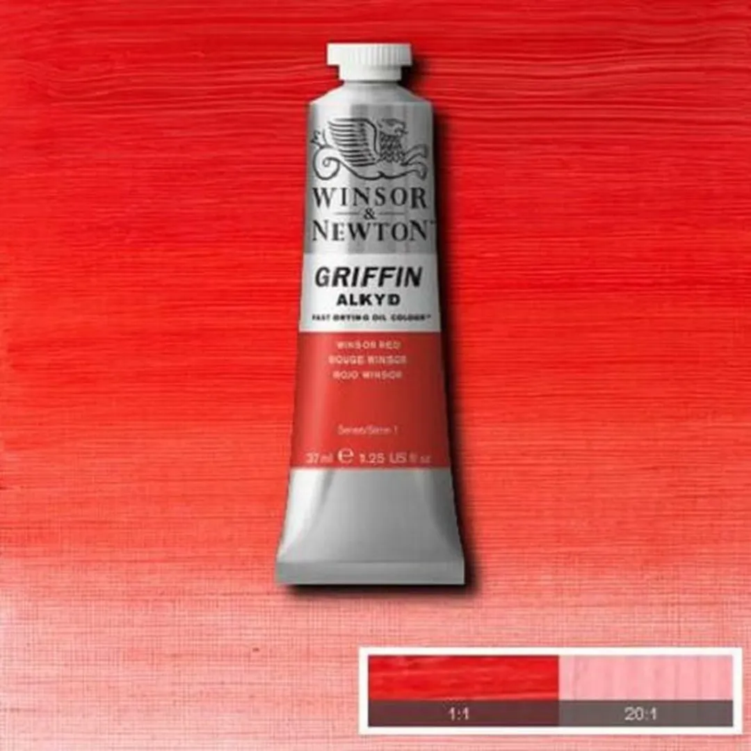 Winsor & Newton Griffin Alkyd Olieverf Winsor Red 726 37ml