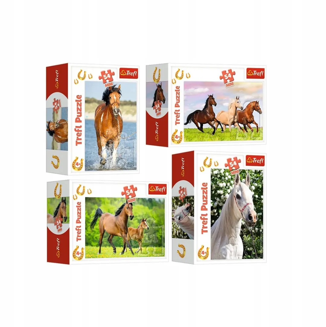 Trefl Mini Paarden Wereld Puzzel 54 Stukjes - Multicolor