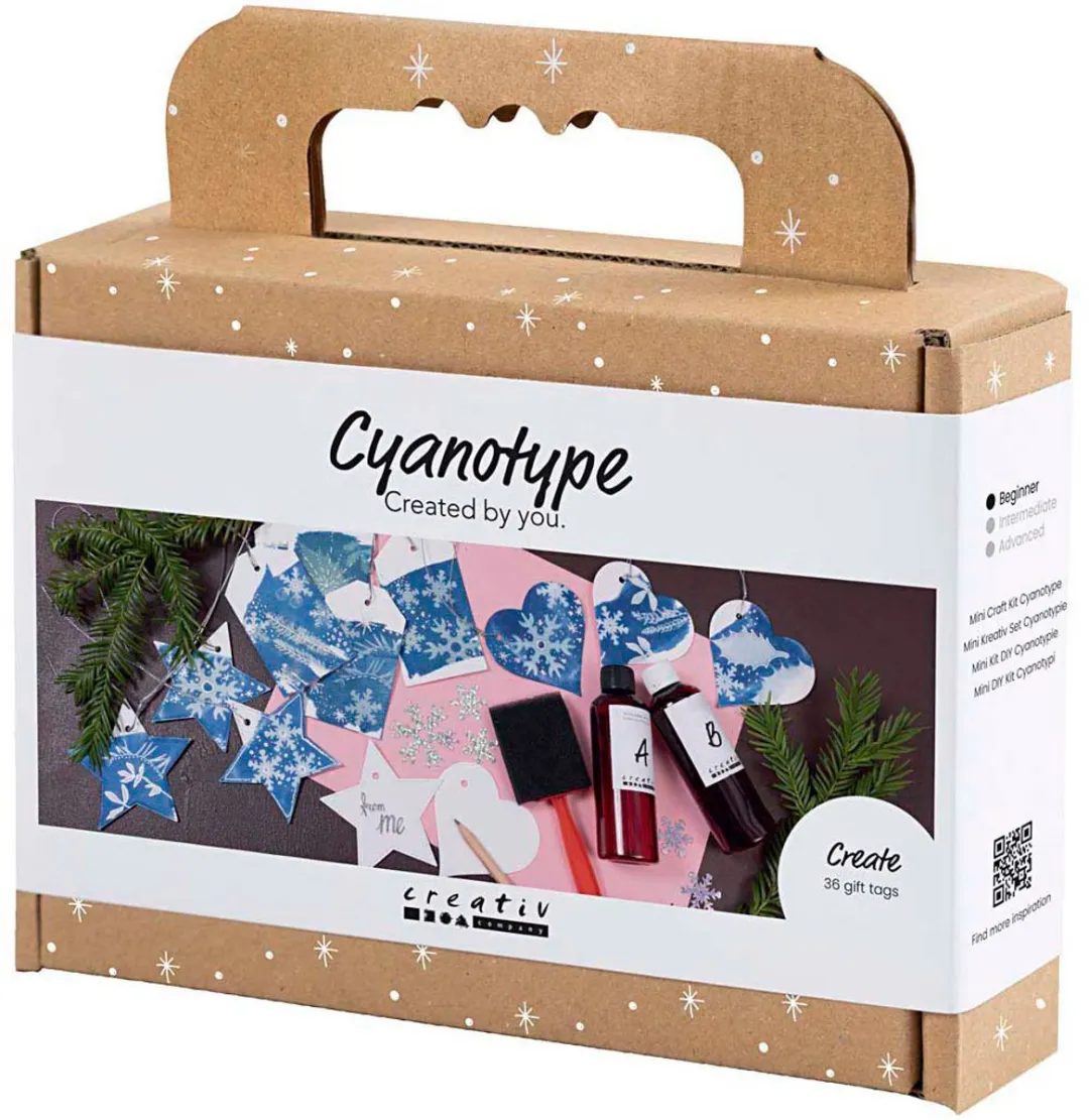 Creativ Company Mini Hobbyset Cyanotypie - Geschenklabels - Multicolor