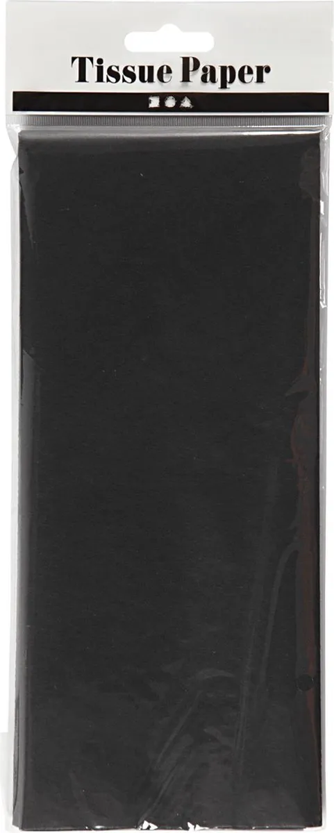 Creativ Company Creotime Tissuepapier 50x70cm - Zwart - 10 Stuks