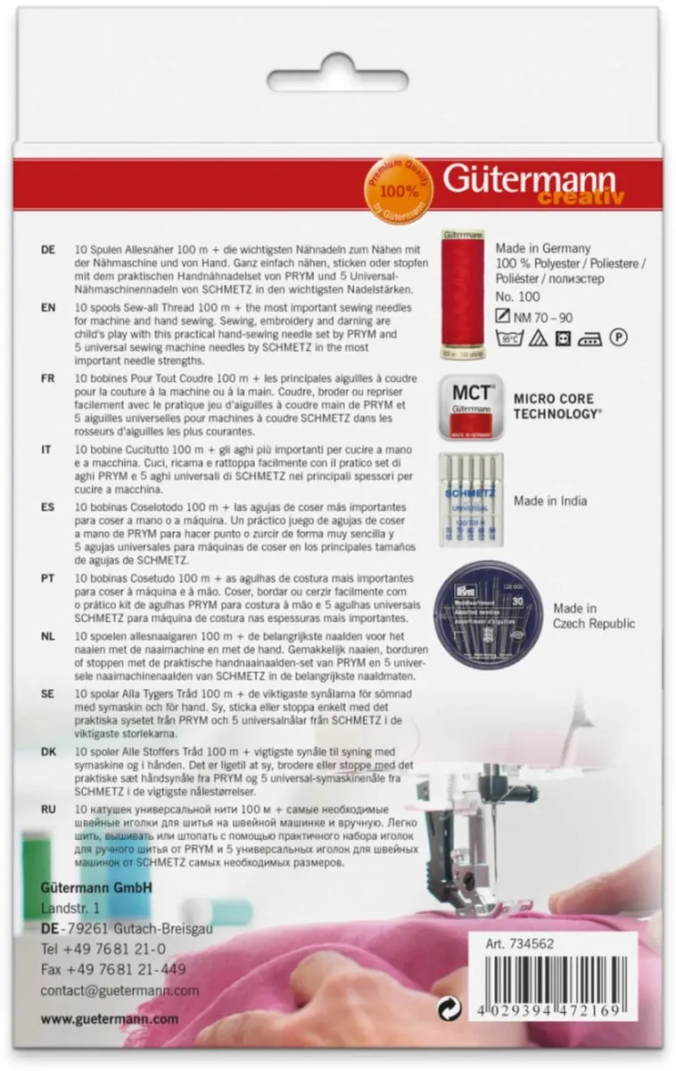 Gutermann Naaigaren - 10 Kleuren