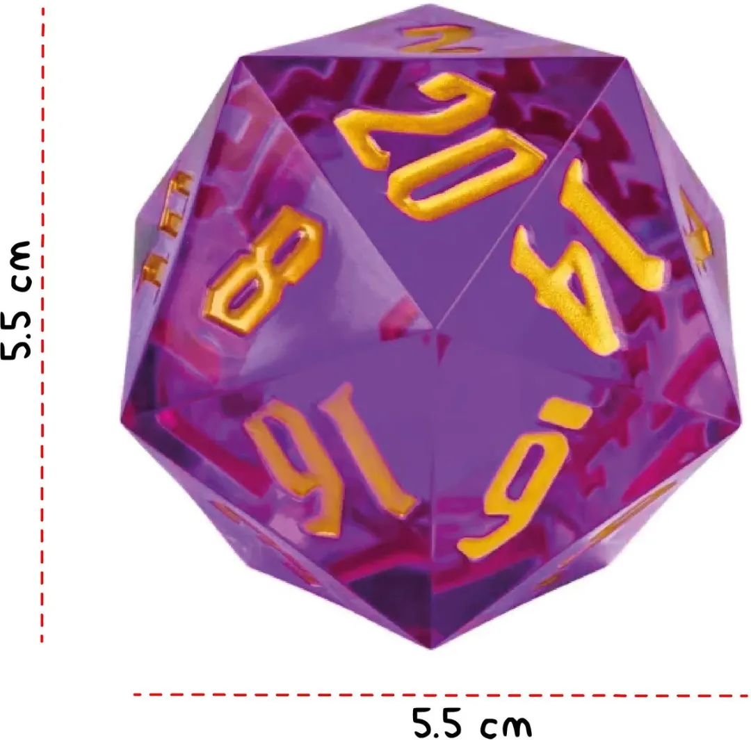 Lapi Toys D20 XL Dobbelsteen Acryl - Paars