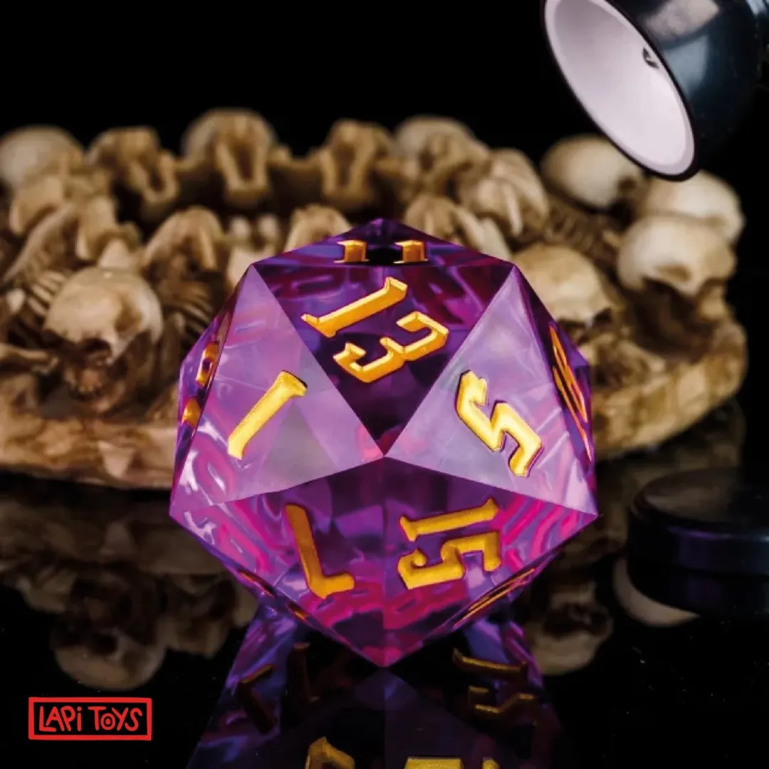 Lapi Toys D20 XL Dobbelsteen Acryl - Paars