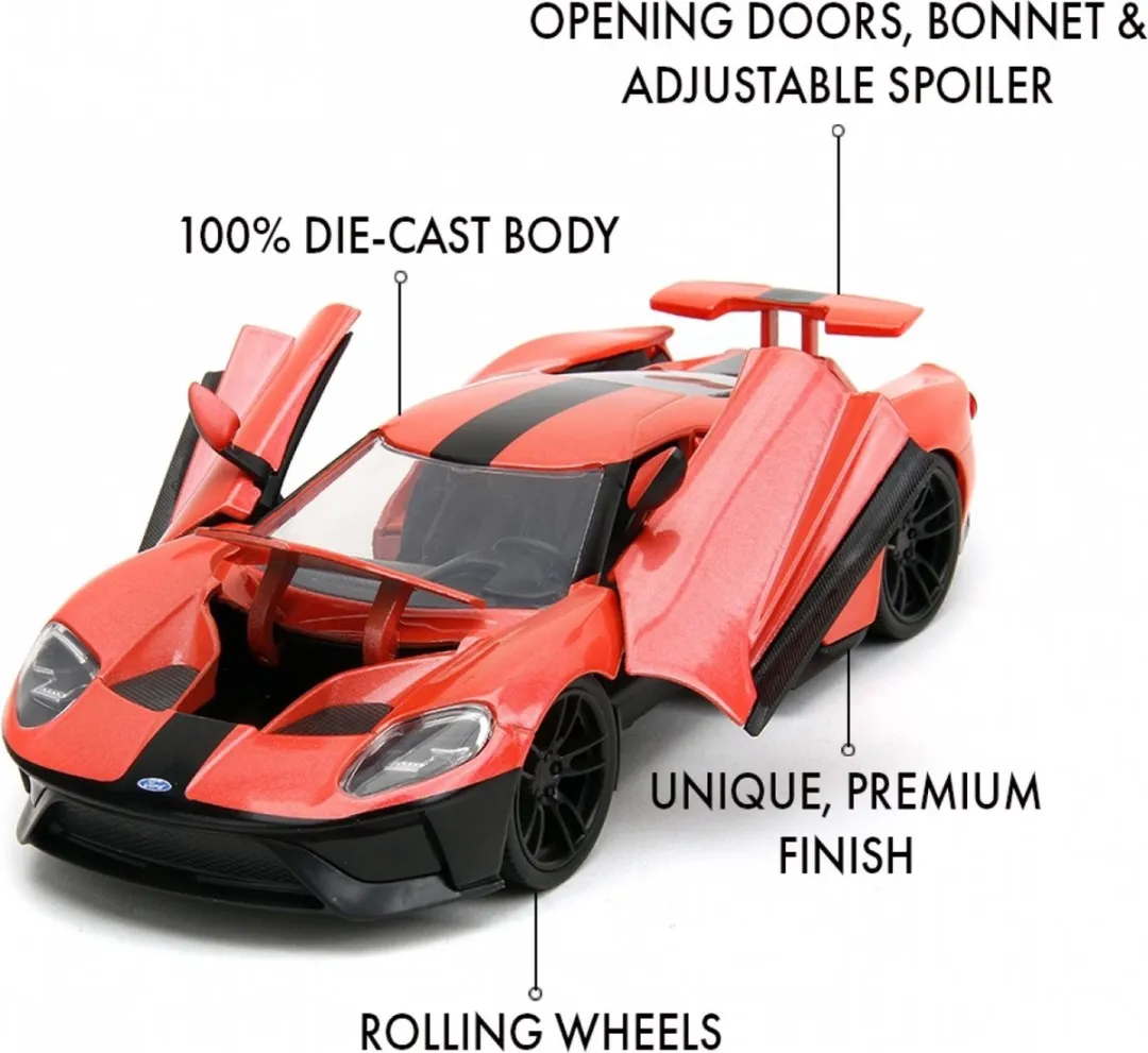 Jada Toys Pink Slips 2017 Ford GT 1:24 - Roze - afbeelding 5 van 6