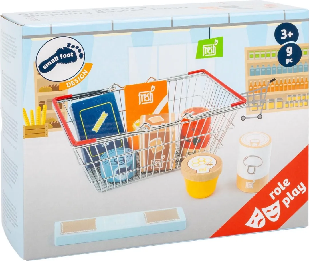 Small Foot Houten Speelgoed Winkelmandje - 9-delig - Multicolor - afbeelding 6 van 6
