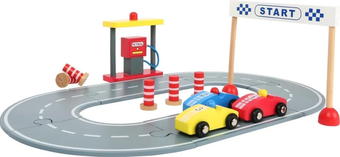 Small Foot Racebaan 18-delig - Geel
