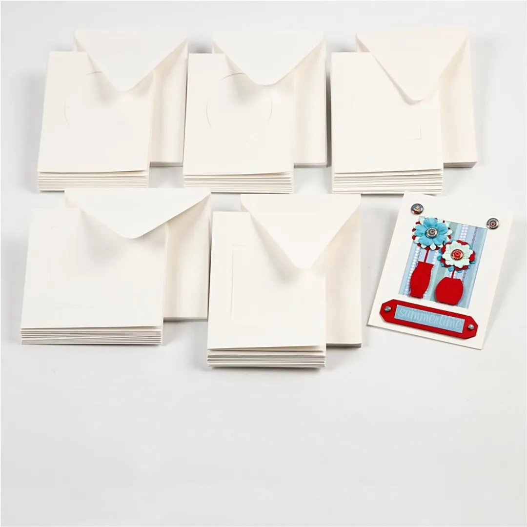 Creativ Company Passepartout Ovaal 10,5x15cm - Off-white - 10 Stuks