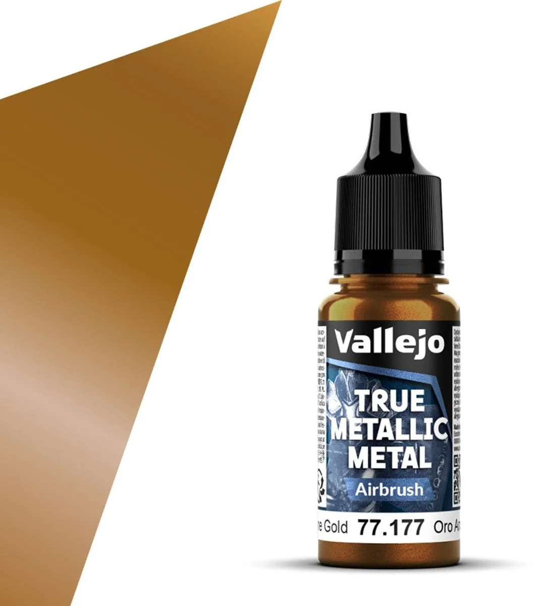 Vallejo Hobbyverf Acryl True Metallic Airbrush Arkanisch Goud 18ml