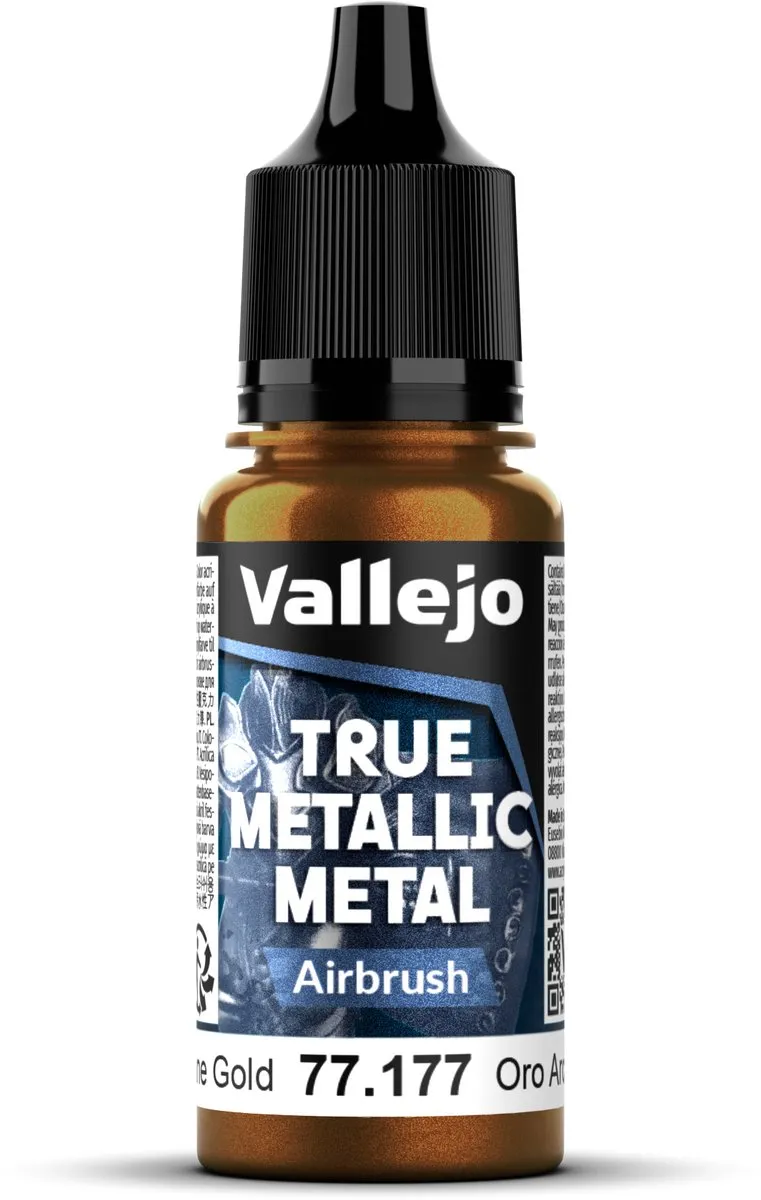 Vallejo Hobbyverf Acryl True Metallic Airbrush Arkanisch Goud 18ml