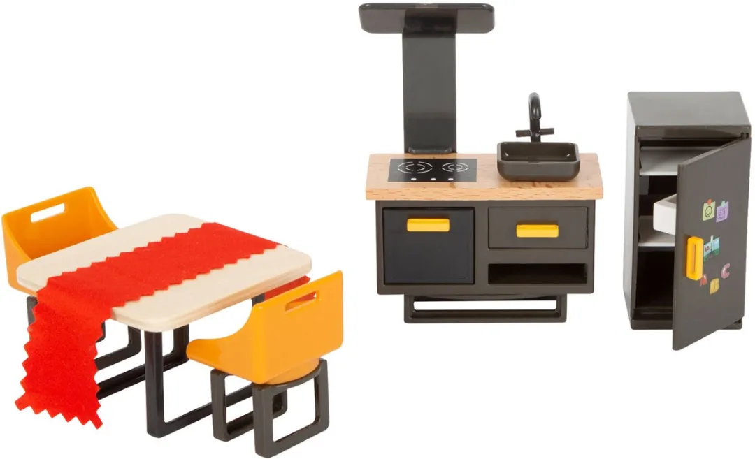 Small Foot Houten Poppenhuis Meubeltjes Modern Set 31-delig - Multicolor