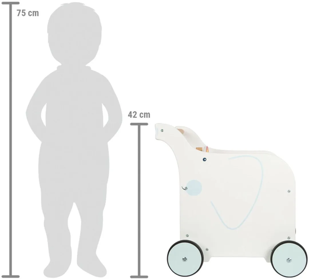 Small Foot Baby Walker Speelgoedkist Olifant - 6 Figuren - afbeelding 6 van 6