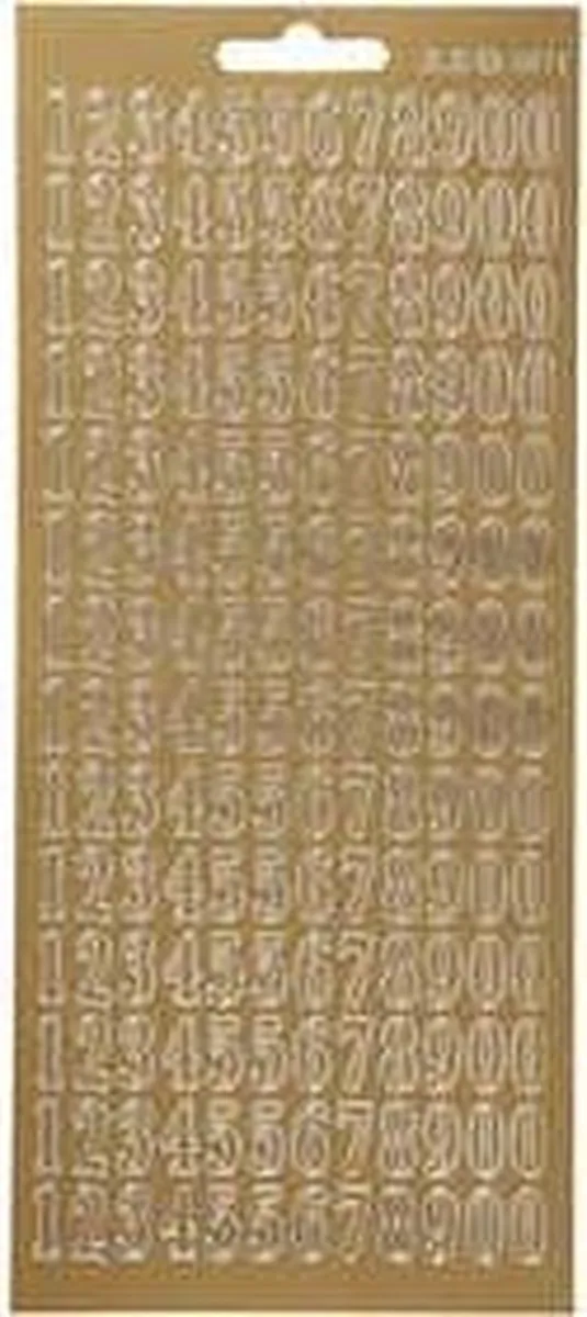 Creativ Company Stickers Cijfers 0-9 Goud - 160 Stuks