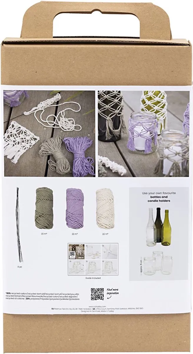 Creativ Company CC Hobbyset Macramé Glasdecoratie