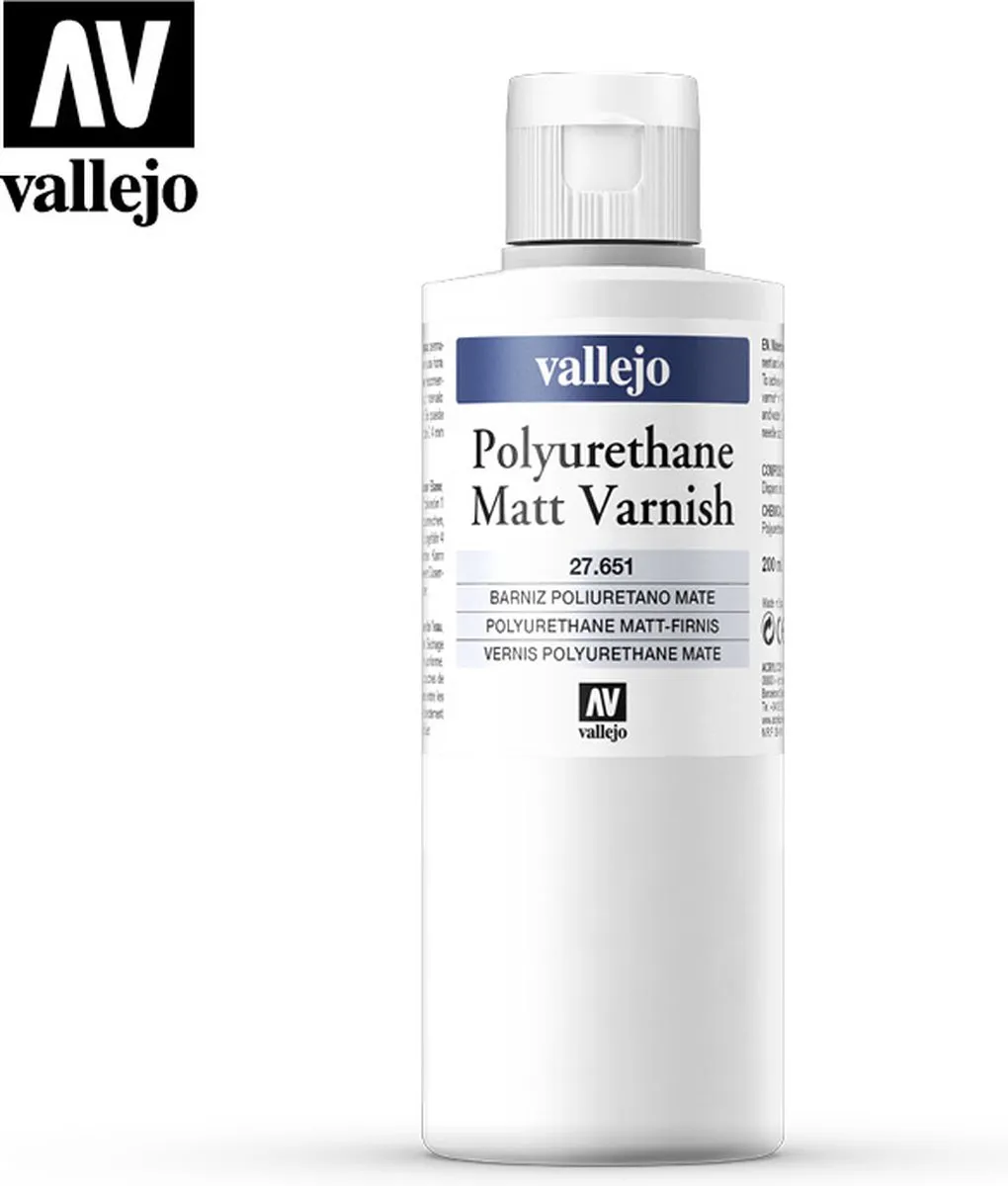 Vallejo Polyurethane Matt Varnish VAL-27651 200ml