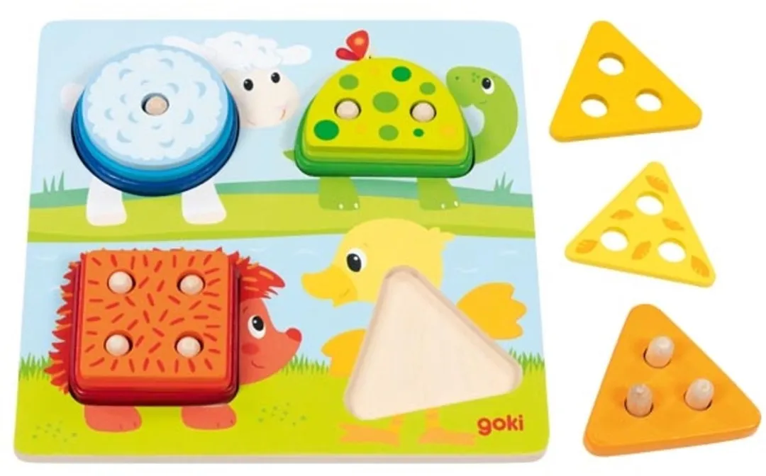 Goki Sorting Board Dieren Multikleur