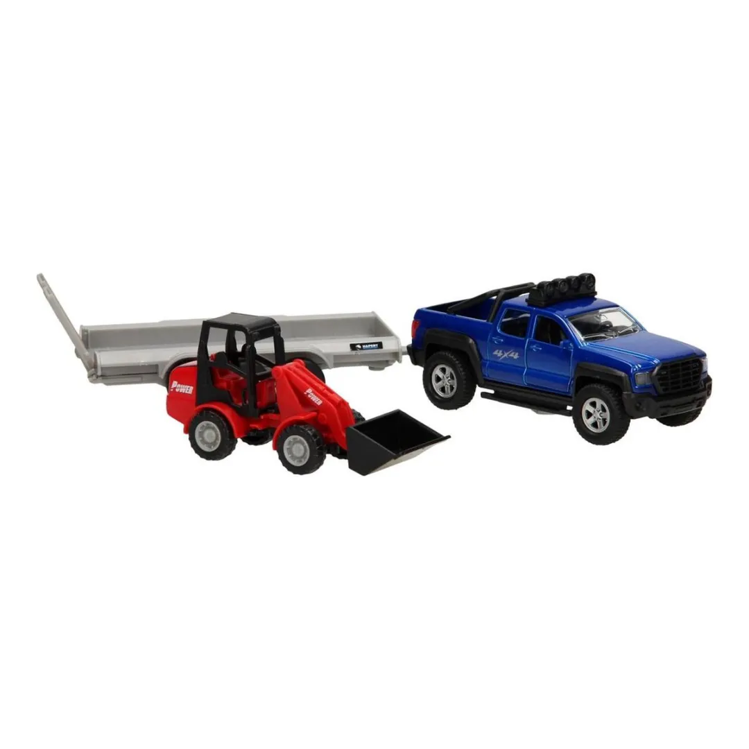 Kids Globe Terreinwagen met Aanhanger 510207 - Multi