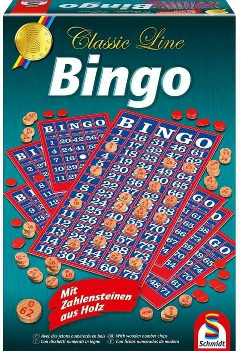 Schmidt Spiele Bingo 49089 - Houten cijfers - 2-20 Spelers