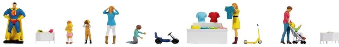 Noch H0 Themaset Speelgoedwinkel Figuren