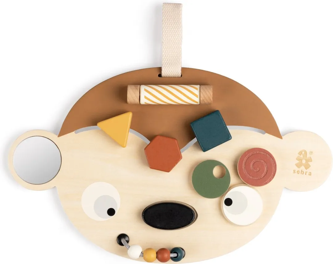 Sebra Houten Activity Bord Aap