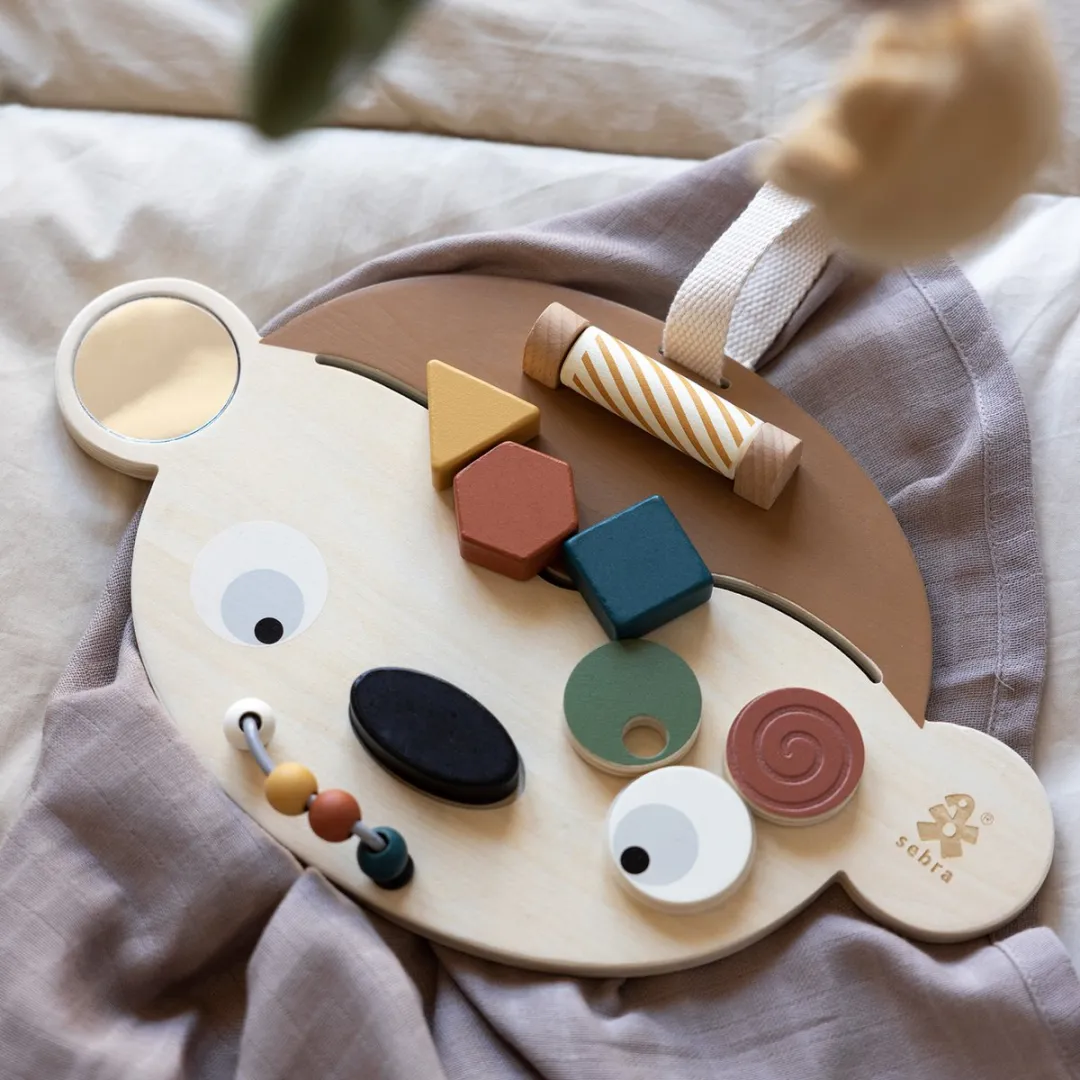 Sebra Houten Activity Bord Aap - Maci The Monkey - Meerkleurig