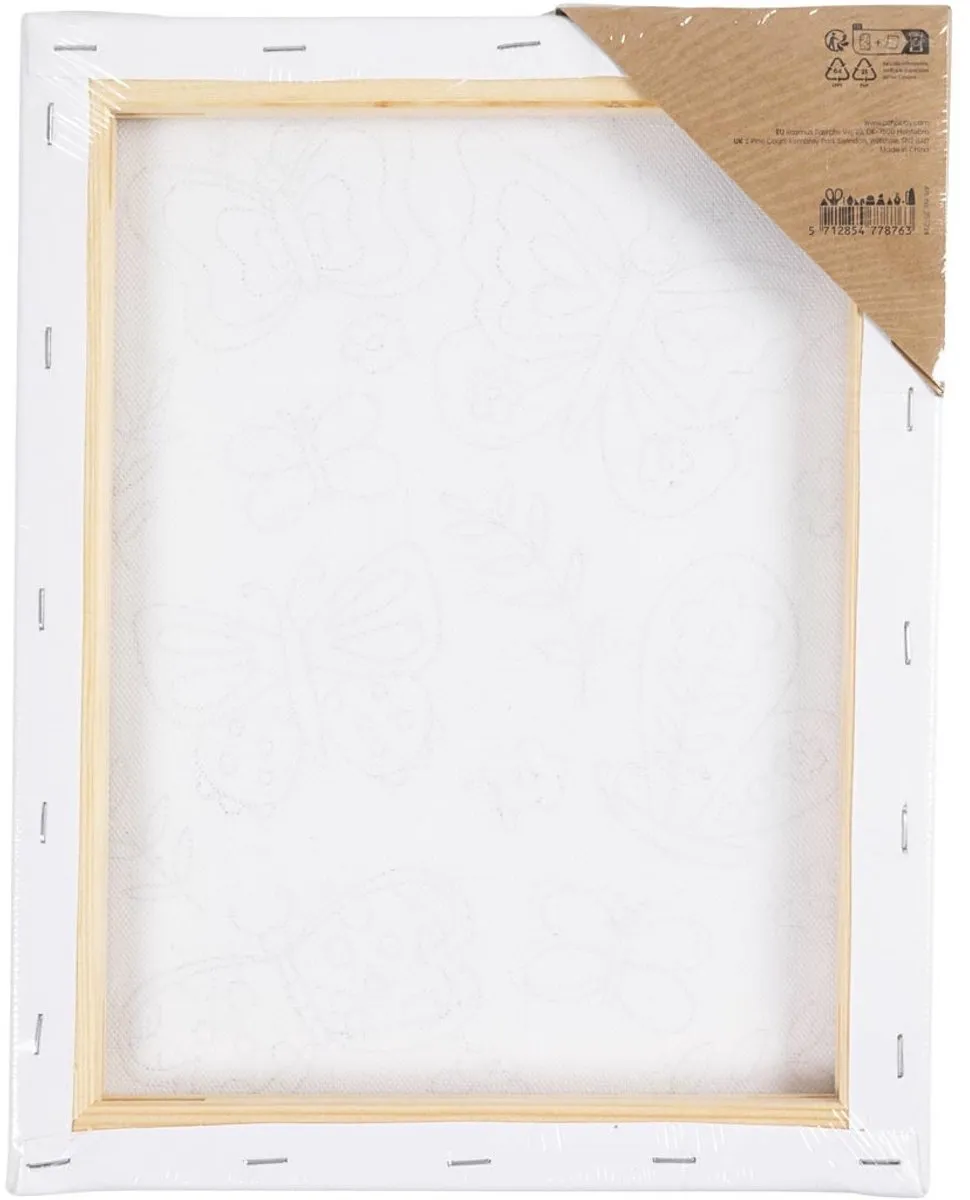 Creativ Company Schildercanvas Vlinders 24x30cm - Multicolor