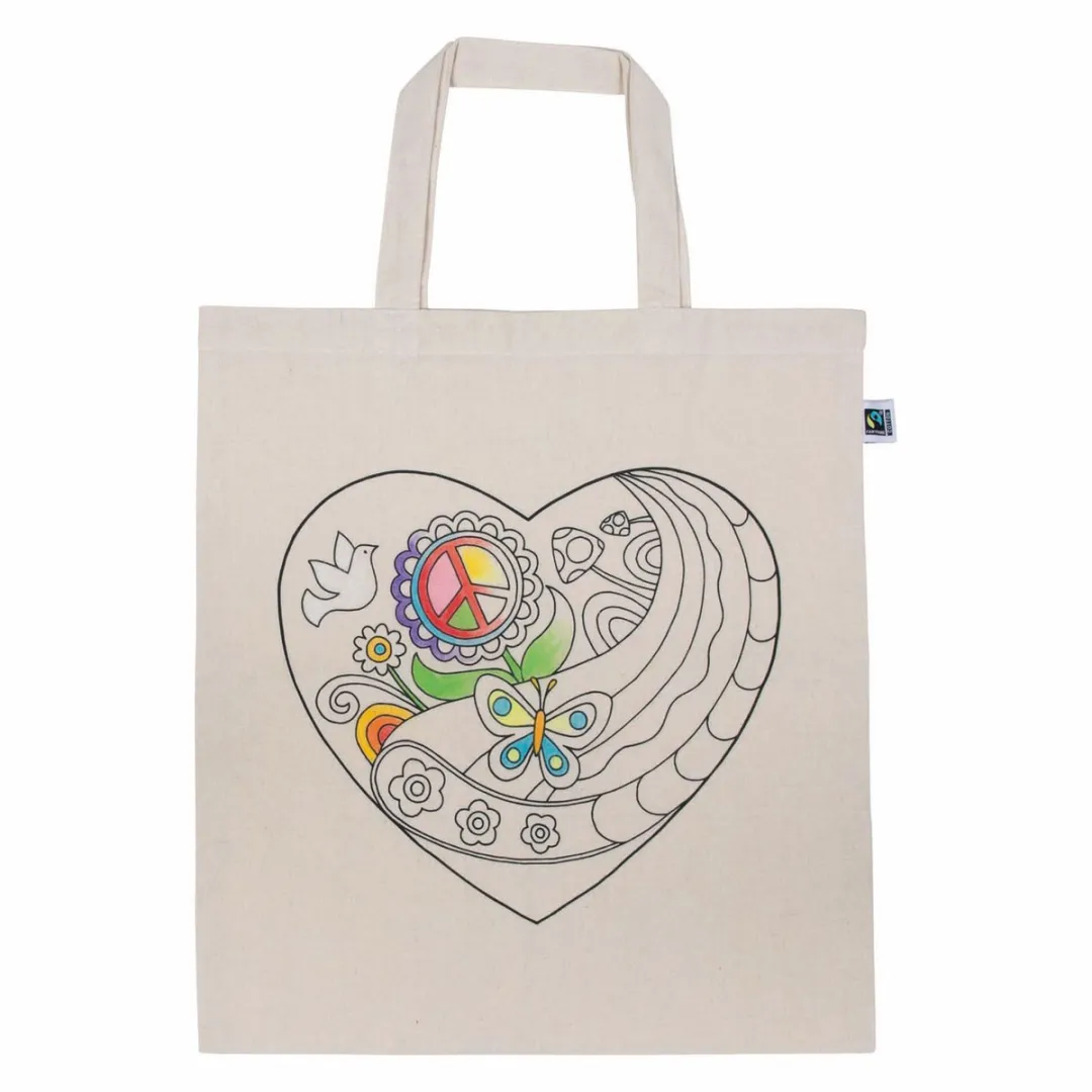 Goki Katoenen Tas Hart - Multi kleuren