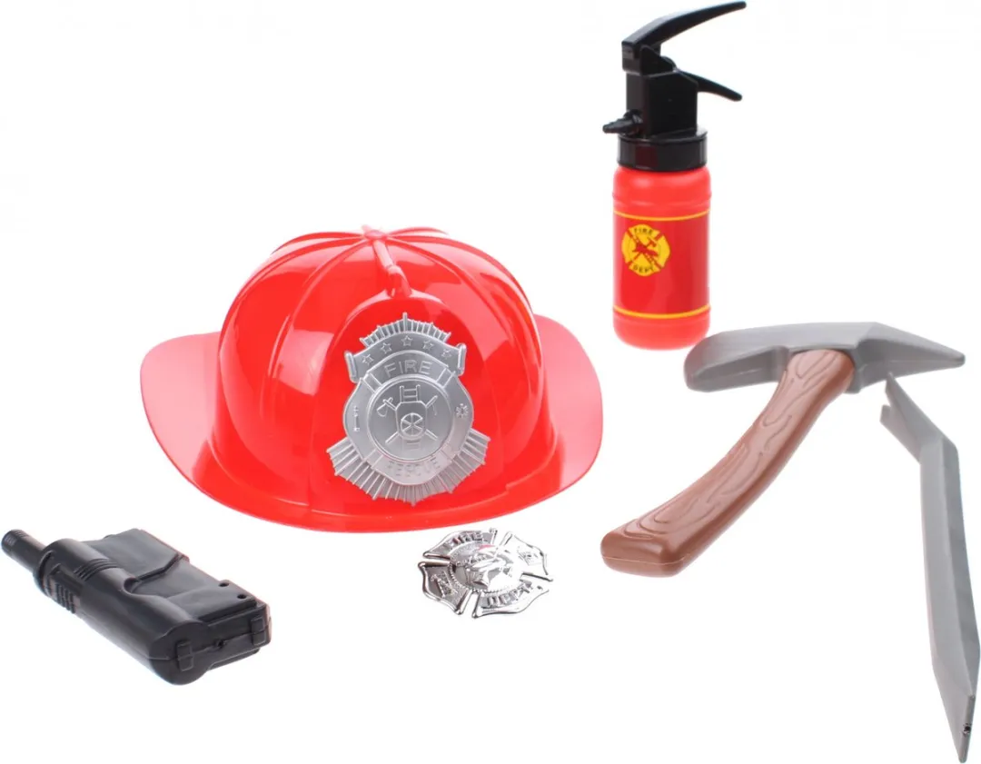 Johntoy Luxe Brandweerset - 6-delig Rood