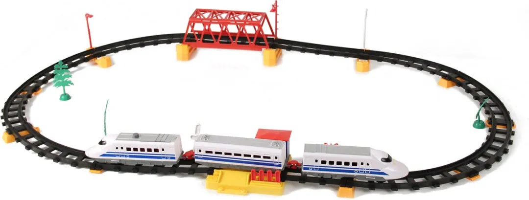 Johntoy Treinset Hoge Snelheid 50-delig - Blauw - 26935