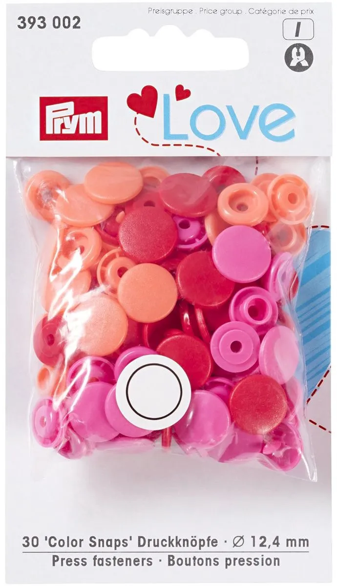 Prym Love Color Drukknoppen 12,4mm - Rood - 30 Stuks