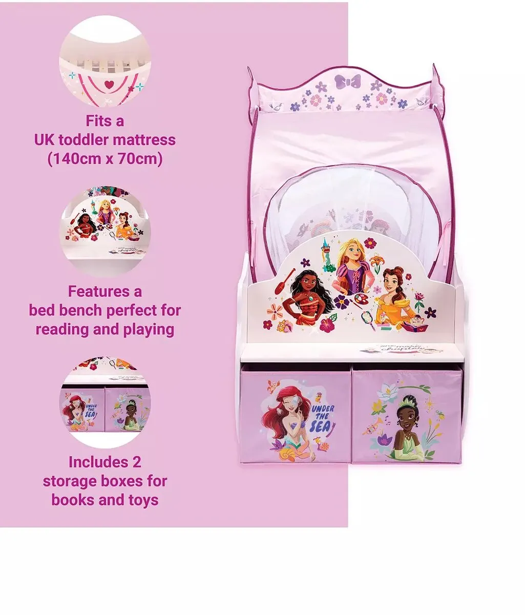 Disney Prinses Koetsbed Eenpersoons Bed - 70x140cm - Roze - afbeelding 3 van 5