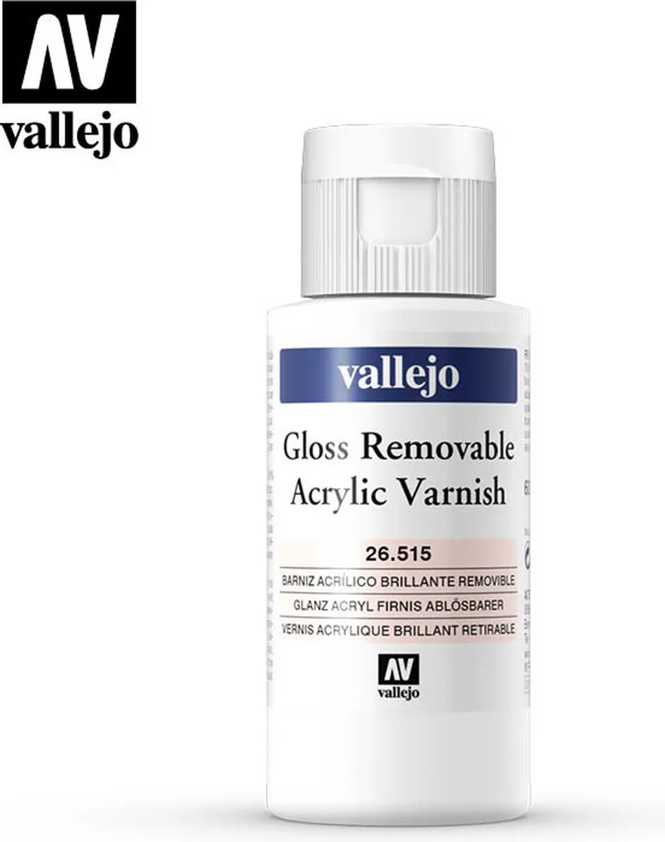 Vallejo Gloss Removable Varnish 60ml