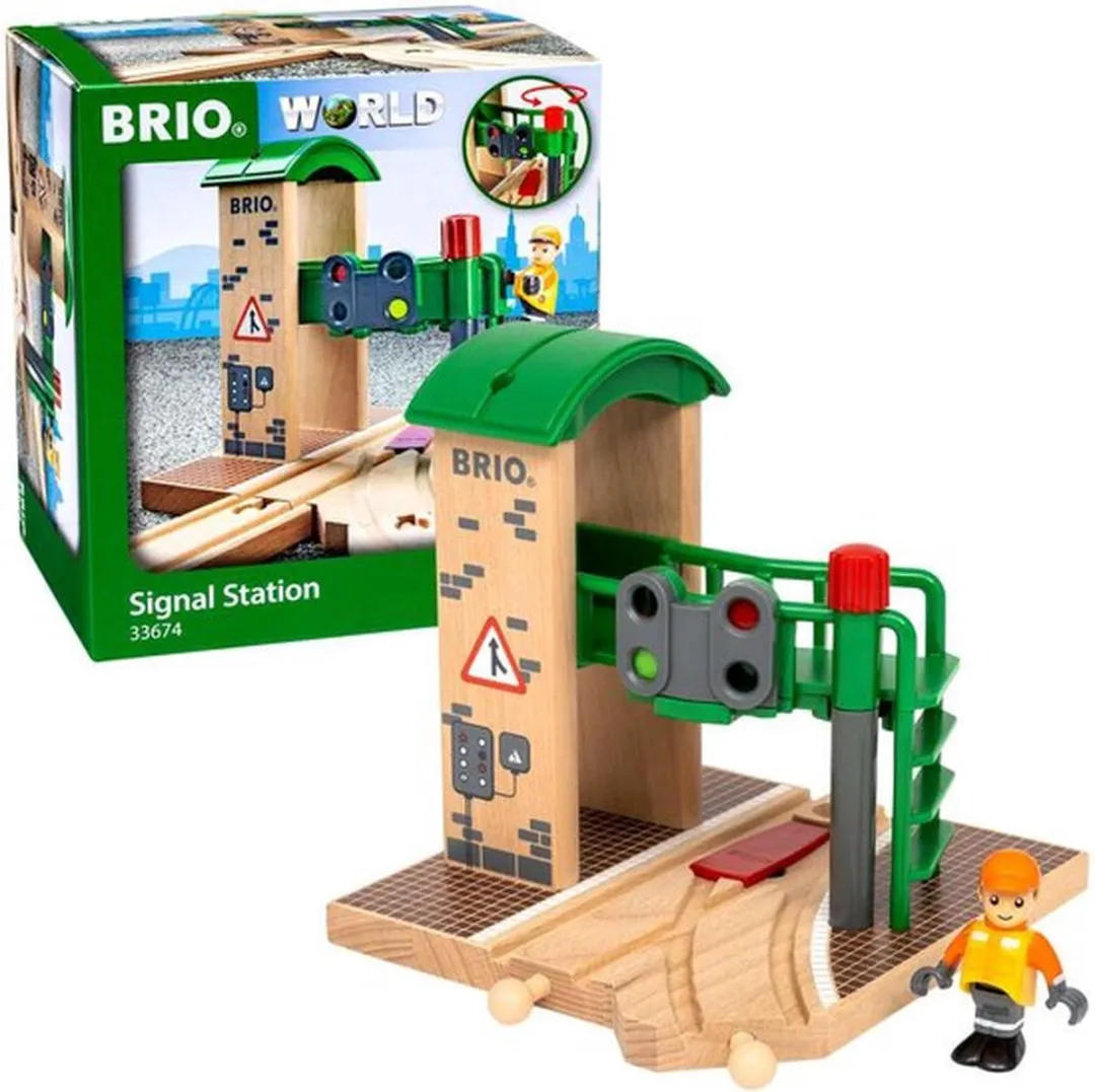 BRIO Seinstation 33674 - Treinspeelgoed Groen