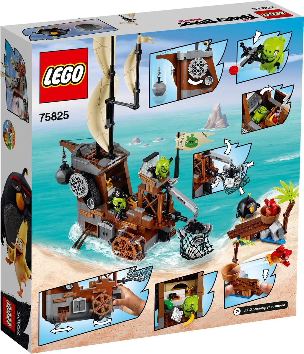 LEGO Angry Birds Piggy Piratenschip 75825 - 620 Stukken