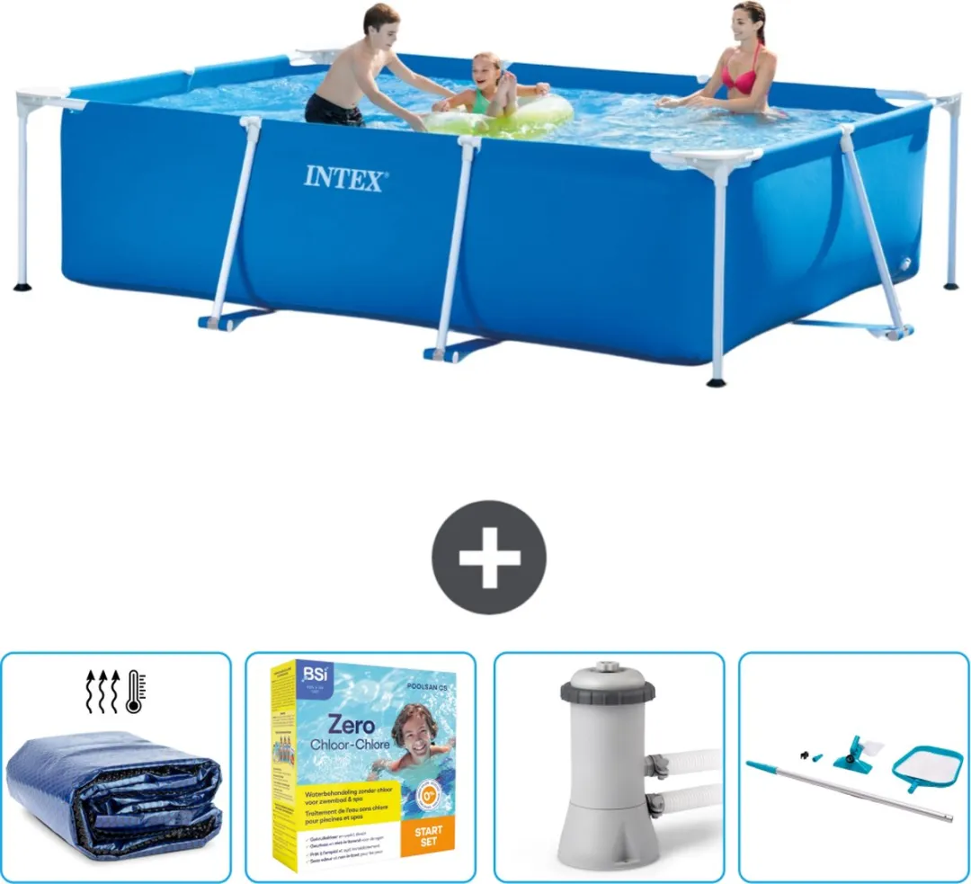 Intex Rechthoekig Frame Zwembad 300x200x75cm Blauw