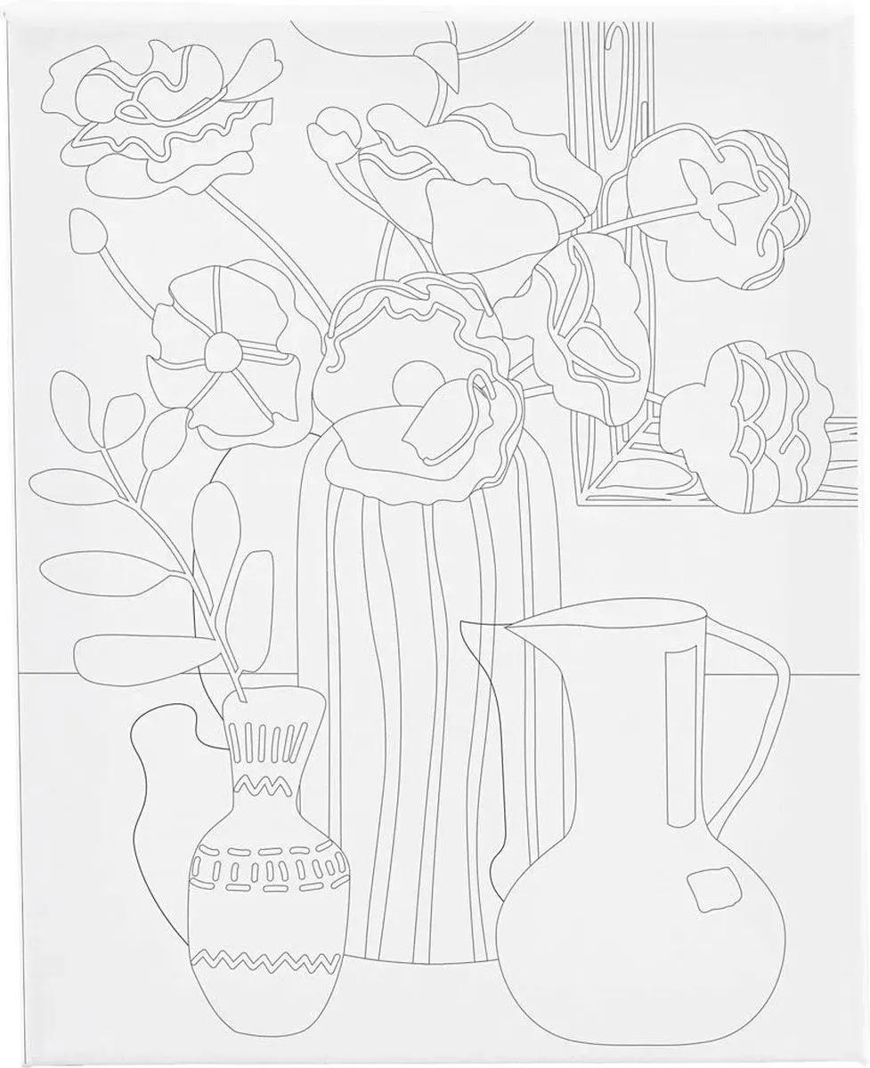 Creativ Company Schildercanvas Stilleven met bloemen 24x30cm