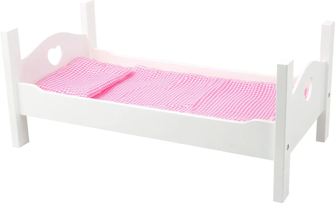 Small Foot Poppenbed 50cm - Wit/Rozem