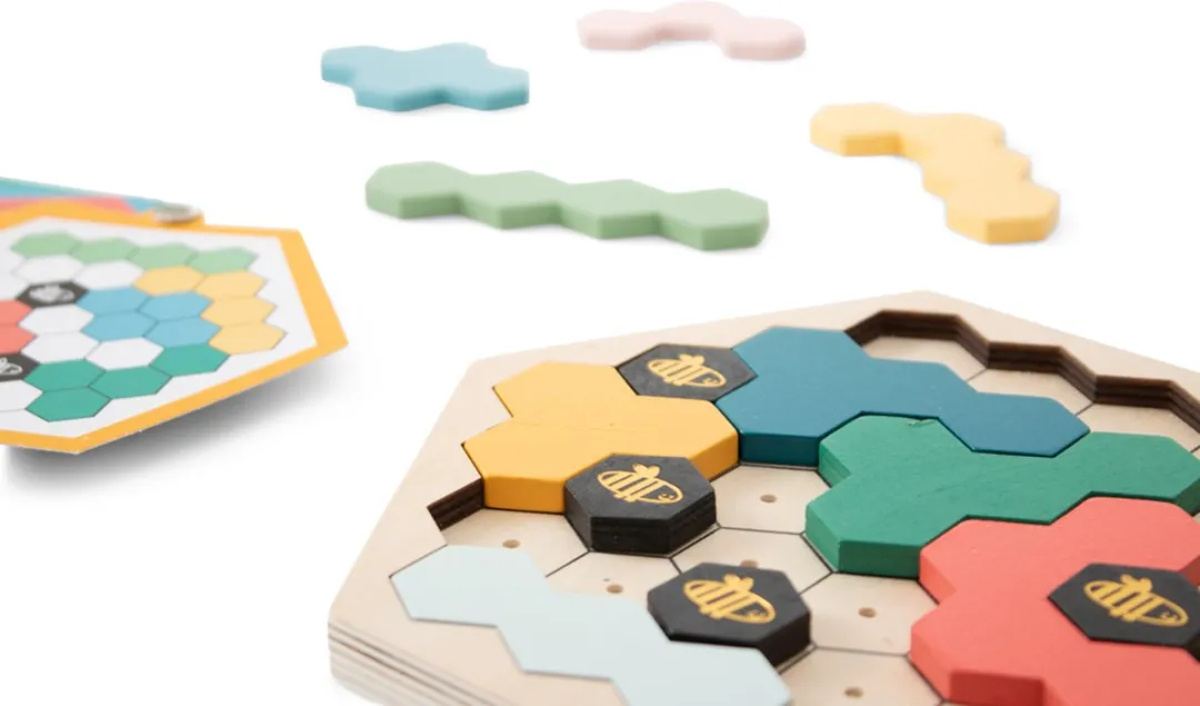 BS Toys Houten Puzzel Spel Bijtjezzz GA346 - 43-delig - Multicolor