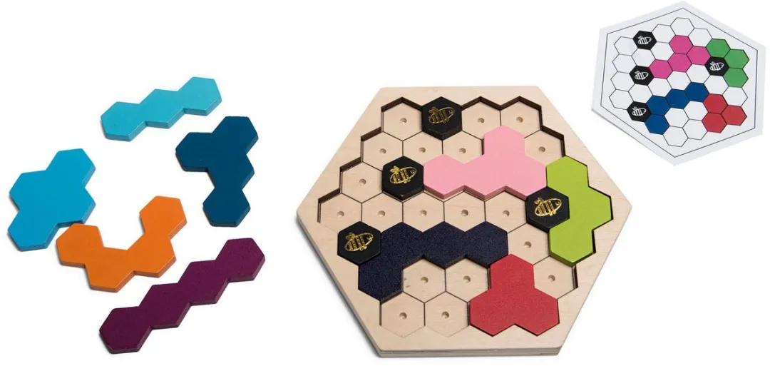 BS Toys Houten Puzzel Spel Bijtjezzz GA346 - 43-delig - Multicolor